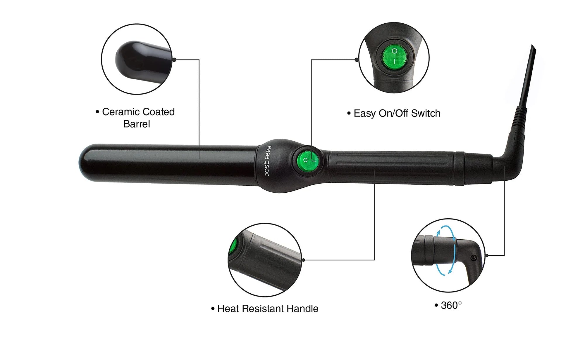 José Eber HST 32mm Clipless Curling Iron